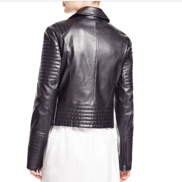 Dkny Jackets & Blazers - Black Leather Moto Jacket